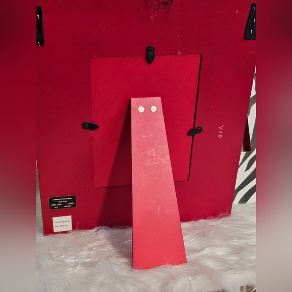 📣 Zebra 🦓 Print Picture Frame 🖼️ Stand Up Ribbon 🎀 Plume For  5"x7" Pic 😍 - Picture 3 of 5